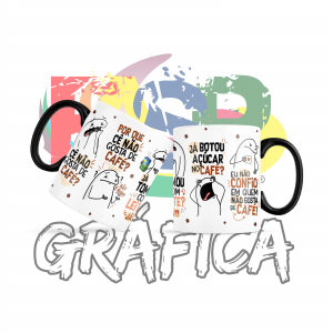 Caneca Porcelana Alça e Interior color Personalizada      